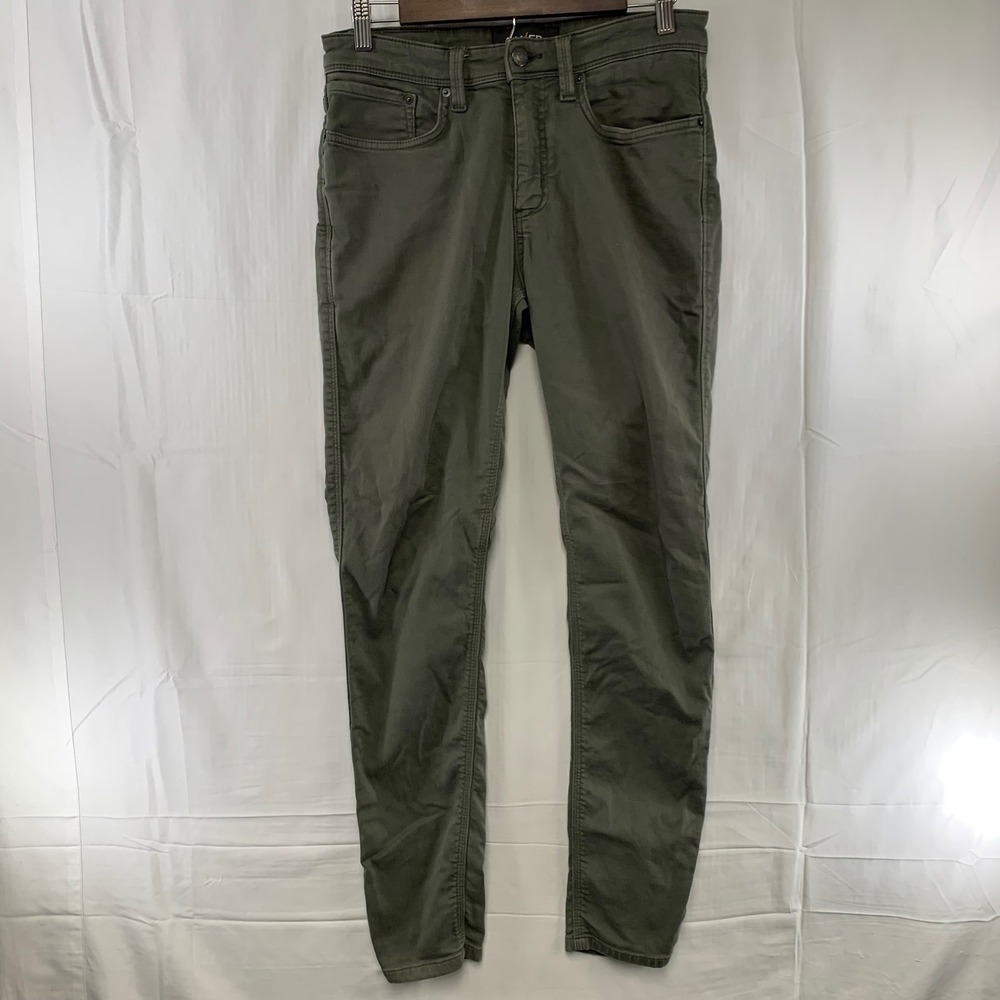 DU/ER No Sweat Slim Fit Pants Mens 30x32 Olive Green Performance Stretch